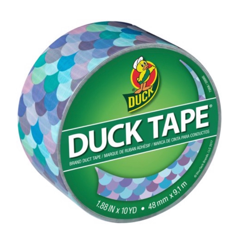 🆕 🧜‍♀️ Mermaid Scale Pattern Duck Duct Tape Packaging Shipping Supplies New!